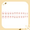 Bee Daisy Press on Nails Short Square - Soft Nude