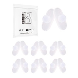 Combine8 6 Pairs Replacement Nose Pads Noses, Comfortable Non-Slip Eyeglass Nose Piece Pad, Slip-on Nosepads (Clear)