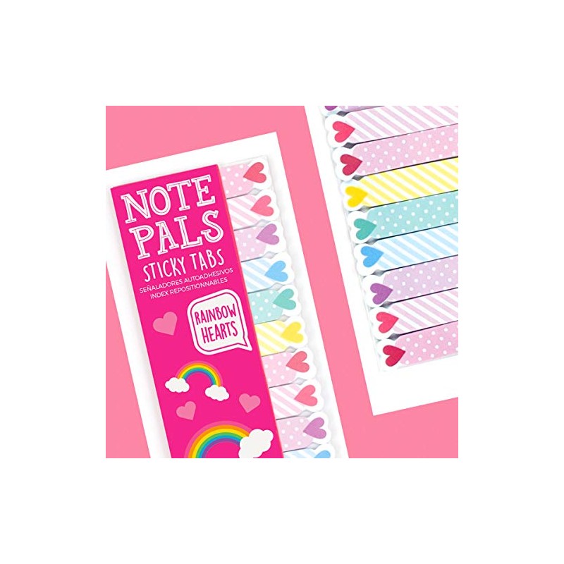 International Arrivals"Note Pals Rainbow Hearts" Sticky Note Pad