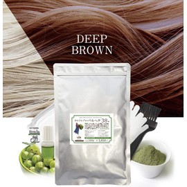 Henna Kanoko Herbal Henna No. 38 (Color: Deep Brown), Complete Henna Pack Kit Included
