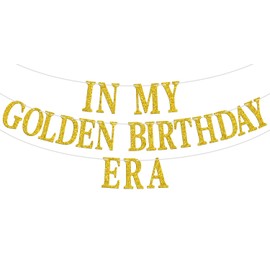 Have a Golden Birthday Banner, Fun Birthday Party Decorations for 30th 40th 50th 60th 70th 80th, Men Women Humorous Birthday Gag Gift Decor Photobooth Backdrop, Gold Glitter