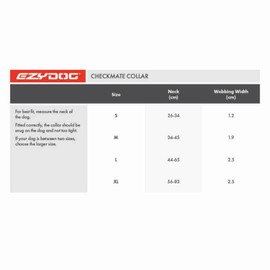 EZYDOG Checkmate Dog Collar | Dog Collar Small, Medium, Large Dogs, Reflective Dog Collar, Supreme Comfort, Soft Neoprene Material, Strong Nylon (Red)