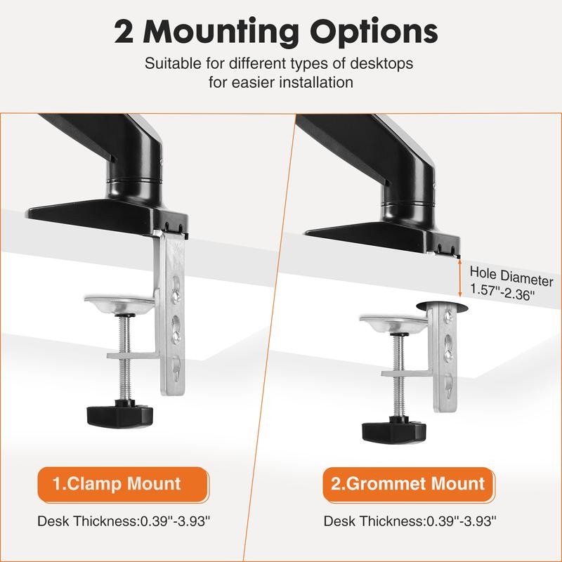 Monitor Stand - Adjustable Desk Mount Arm for Support 15