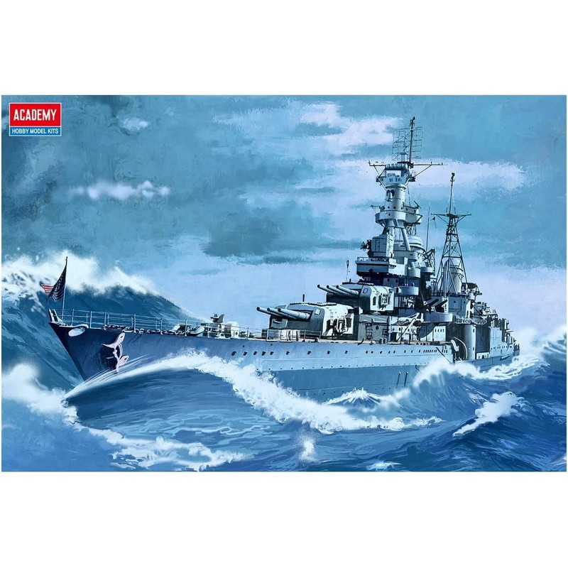 Academy Plastic Model 1/350th Scale USS CA-35 Indianapolis Military Ship