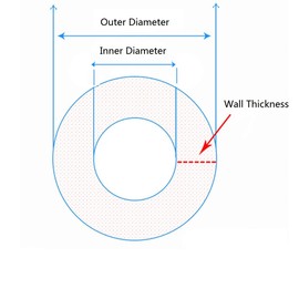 304 Stainless Steel Capillary Metal Tube Tubing 5mm ID 7mm OD 250mm Length 1mm Wall Seamless Straight Pipe Tubing 1 PCS