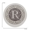 Thirstystone Absorbent Monogram Sandstone Coaster Set, Letter R