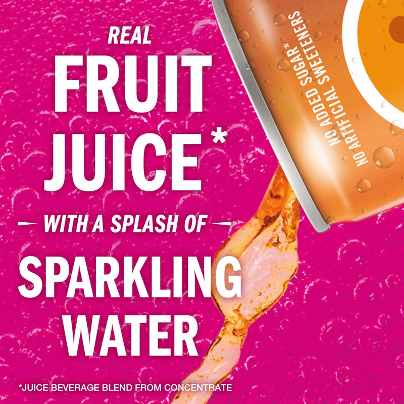 IZZE Sparkling Water Juice Beverage Blend, Clementine, No Sugar Added,