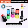 YEKEPRO 1/2-Inch Drive 18.5mm x 19.5mm Flip Lug Nut Socket,