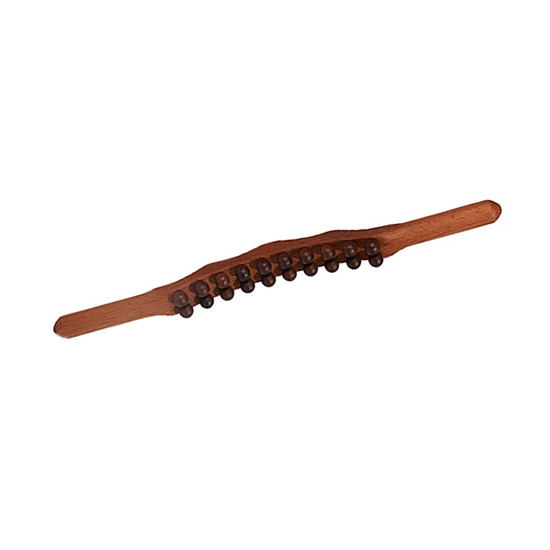 Wooden Gua Sha Stick Double Row 20 Beads Trigger Point