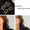 Gold Paperclip Earrings for Women 18K Gold Plated Chunky Hoop