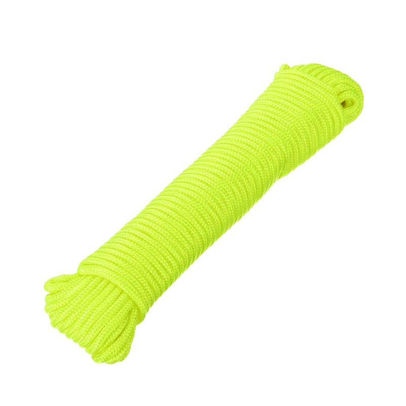 sourcing map Solid Braid Nylon Rope 1/8 Inch 50 FT