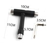 esahpss Black Muti-Function Portable Skateboard Tools，Skateboard Tool is 14,13,9.7mm with