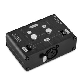 2 Way XLR Balanced Stereo Audio Switcher Passive A/B Mini Switch Box Mixer Sound Splitter (KN102, 1-IN-2-OUT)