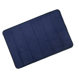 Microfibre Memory Foam Bathroom Bath Mat With Non Slip Back 50x80cm (Navy)