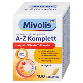 디엠 미볼리스 비타민 AZ 디포 정제 100개 138g DM Mivolis Vitamin A-Z Depot Tablets 100 pcs 138g