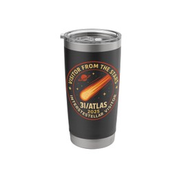 3I/ATLAS Interstellar Comet 2025 | Retro Space Patch Design Stainless Steel Insulated Tumbler