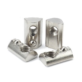 20 Pcs 4545 Series T Spring Nut, M8 Thread Roll in Spring Post Assembly T Nuts Hammer Head Fastener Nut Drop in T-Nut for 45 Series Aluminum Extrusion Profile T Slot 10mm for 3D Printer (M8)