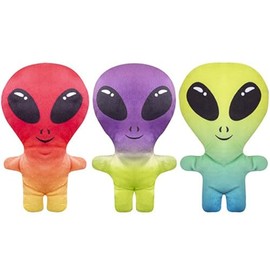 2 Tone Colored Alien Plush Toys - 14cm (Pack Of 3) - Assorted Designs For Kids & Collectors