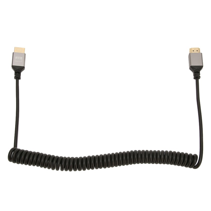HD Multimedia Interface Coiled Cable High Speed 4K 60Hz Male