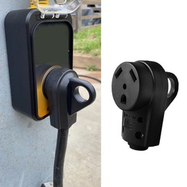 PACLVIO 30 Amp RV Female Plug, RV Replacement Plug, Heavy Duty TT-30P RV Receptacle Electrical Plug with Easy Unplug Handle, 125V 30A RV Extension Cord End for RV Camper Van (ED-301R 30 Female)