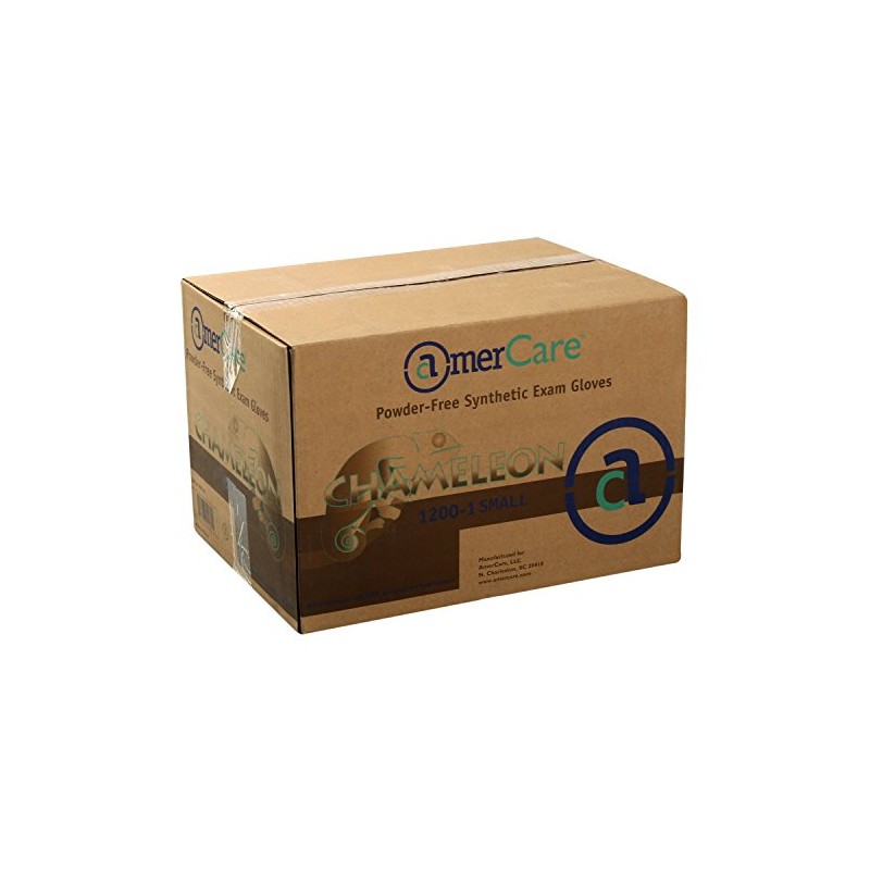 AmerCare Chameleon Powder Free, Synthetic Gloves, Small, Case of 1000