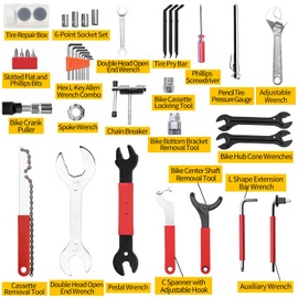 PXZBLG Bike Tool Kit, Professional Bike Repair Tool Kit, Quality Bicycle Maintenance Tool Set for Mountain Bike Road Bike Maintenance in a Neat Storage Case