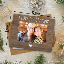 ANIANG Grammy Picture Frames 8X10, Gift for Grammy Gifts for Grandma Photo Frame, Mothers Day Birthday Gift for Grammie from Grandkids, I Love My Grammie Picture Frame for Tabletop Wall