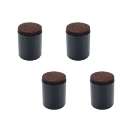 Tsnamay 2" Self Adhesive Bed and Furniture Risers,Lift Furniture Risers Steel Bed Risers to Heavy Furniture or Beds Furniture Chair Table Risers,Round Black 40x52mm(WH)