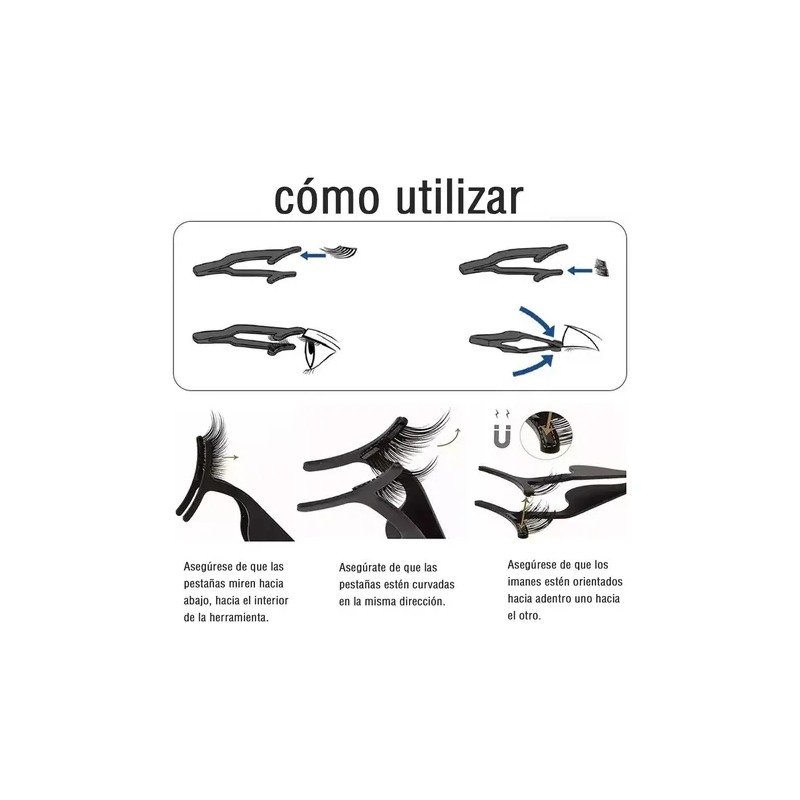Pestañas Magnéticas Naturales Hechas A Mano Alta Calidad