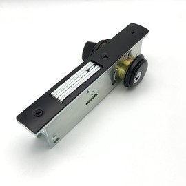 Commercial Door Lock with Deadbolt ，Storefront Door Mortise Lock，Swing Deadbolt & Cylinder Combo, with Key for Aluminum/Zinc Alloy Shop Doors,Black 1-1/8" Backset