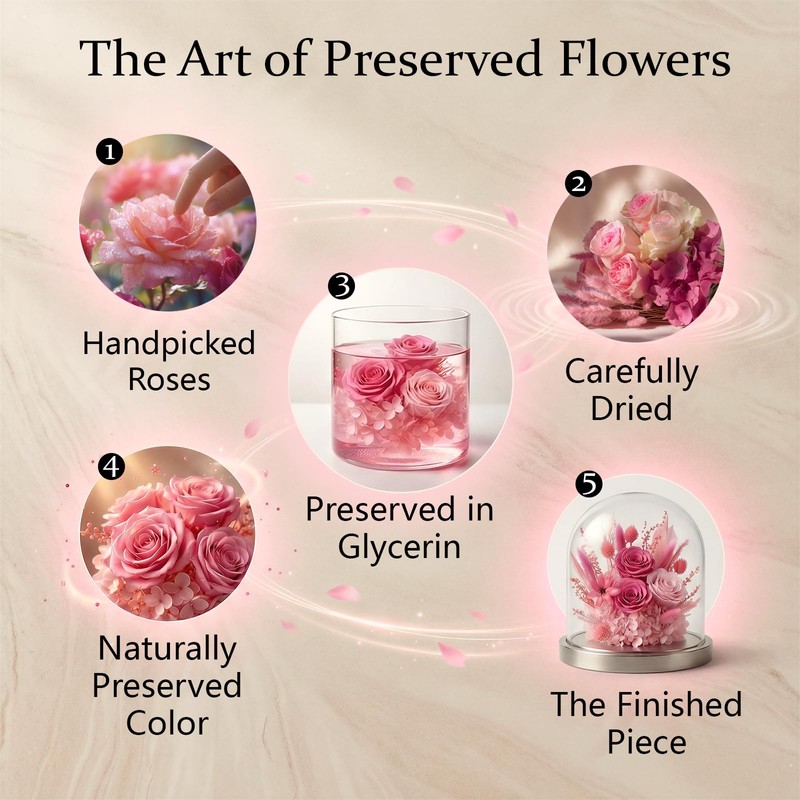 Preserved Flowers for Delivery, Anniversary and Birthday Gifts for Women