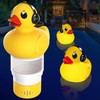 Pool Chlorine Floater with Light,Duck Chlorines Floaters with Adjustable Flow,Solar