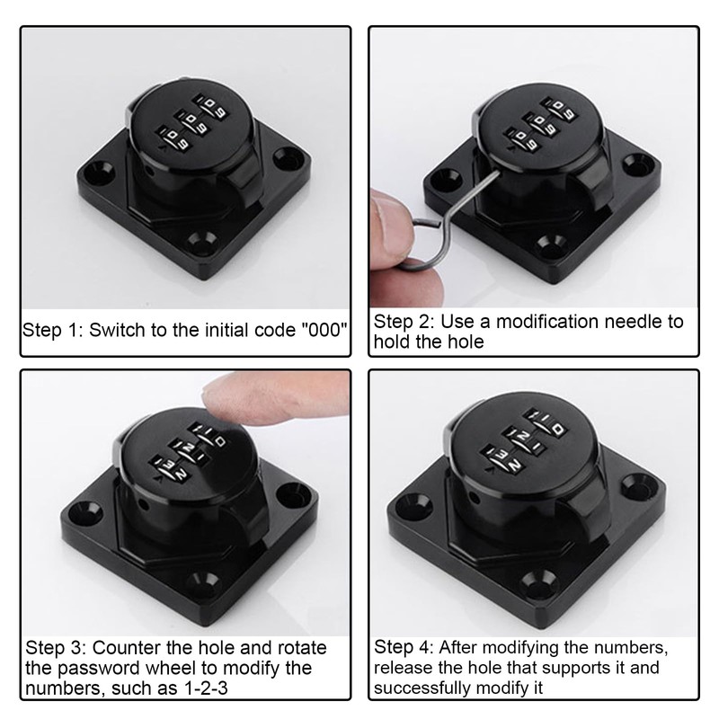 Erzekrim Hasp with Combination Lock 4.5 Inch Security Hasp with