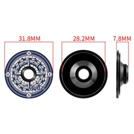 Bicycle Headset Top Cap with Bolts MTB Bike Headset Stem Cap for Bicycle Road Bike 1-1/8 Stem and Fork (Compass)