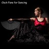 HINGTAI Hand Fan Clack Fan Bamboo Ribs for Line Dance
