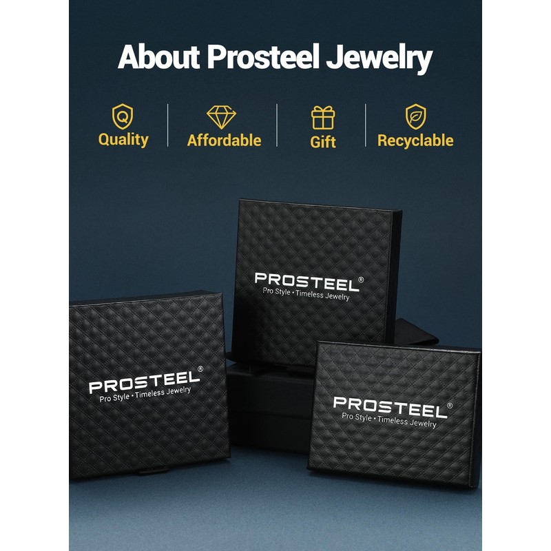 PROSTEEL Hoop Earrings for Men, 9mm Stainless Steel Small Silver