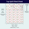 SGI bedding 32" Queen Split Top Flex Head Sheet 100%