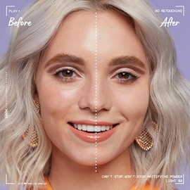 NYX Can't Stop Won't Stop Polvo Matificante Acabado Mate Tono Light, 6 g | Polvo de arroz que absorbe el exceso de grasa con doble uso: prebase o toqu