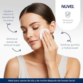 Nuvel Tónico Facial Astringente con Té Verde 235 ml | Limpiador Facial para Piel Grasa o Mixta con Ingredientes Naturales