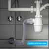 Flexible Waste Pipe, Universal Sink Drain Pipe Adjustable Drain Hose