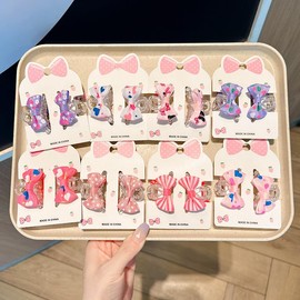 Lemeilleur 16 PCs Small Hair Claws with bows Hair Clips No Slip Clips Hair Accessories for Girls Kids