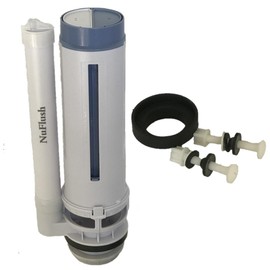 Aquia Toilets Dual Flush Valve 2-inch Two Piece Replacement with Installation Hardware