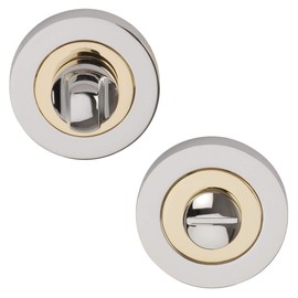 Excel Architectural DH3632 Bathroom Turn & Release, Polished Brass/Chrome