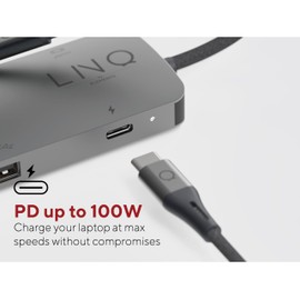 LINQ HUB MULTIPORT 7EN1 PRO USB-C HDMI DP MINIDP VGA USBC 2USBA