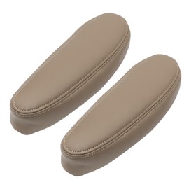 SecosAutoparts Armrest Cover Replacement Leather Seat Cover Med Tan Compatible with Chevy Silverado 1500 2500 3500 Tahoe Sierra Suburban Avalanche 2000 2001 2002 2003 2004 2005 2006