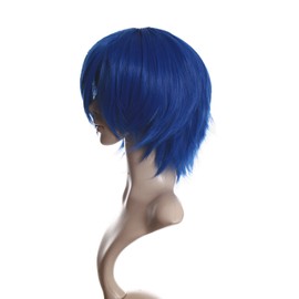 Prettyland Mid-length Hair Wig Straight Layered Fringed Cut with Long Bangs - Royal Blue C936