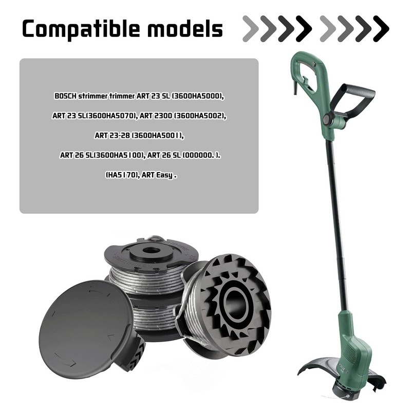 XIJIANG 3 Pieces Grass Trimmer Thread Spool, Φ1.65 mm 4.9