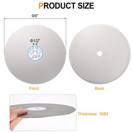 HARFINGTON Diamond Flat Lap Disc 8" x 1/2" Arbor 500 Grit Abrasive Diamond Coated Grinding Wheel for Grinding Sanding Lapping Polishing Ceramics, Glass, Stones, Gemstone