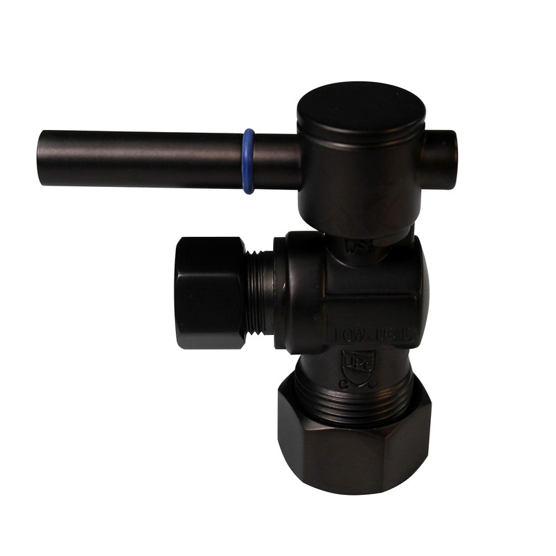 Westbrass 1/4-Turn Lever Handle Angle Stop, 5/8" OD x 3/8"