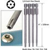 Bestgle 16 Pcs Long Magnetic Screwdriver Bits, 1/4 Inch Hex